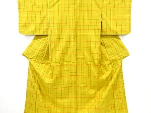 格子織り出し　本場大島紬着物アンサンブル